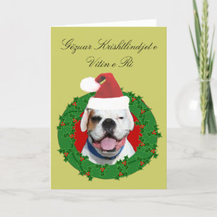 Gëzuar Krishtlindjet e Vitin e Ri Boxerkarte Feiertagskarte