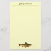 Gezüchtete Bachforelle Briefpapier (Vorderseite)