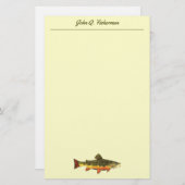 Gezüchtete Bachforelle Briefpapier (Vorne/Hinten)