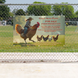 Gezüchtete Bio Landwirtschaft Frischeier Käfig fre Banner
