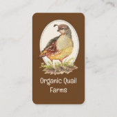 Gezüchtete Bio Wachtelgewächse Visitenkarte (Rückseite)