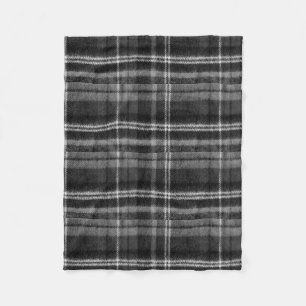 Gezüchtete schwarze Tartan-Fleece-Decke Fleecedecke