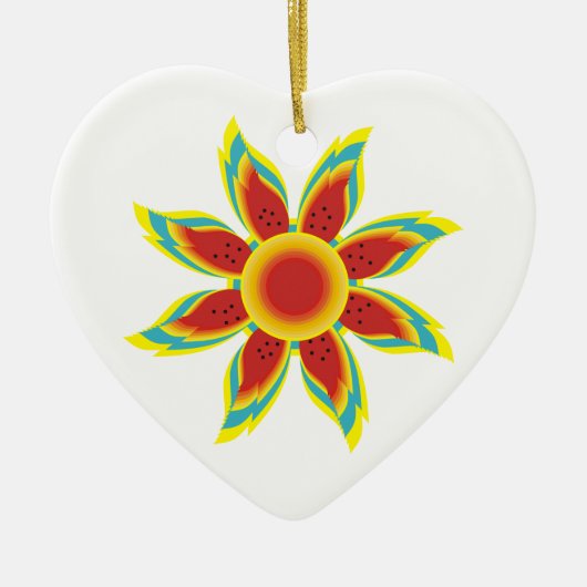 Gezüchtete Sonnenblumen Keramik Ornament (Vorne)