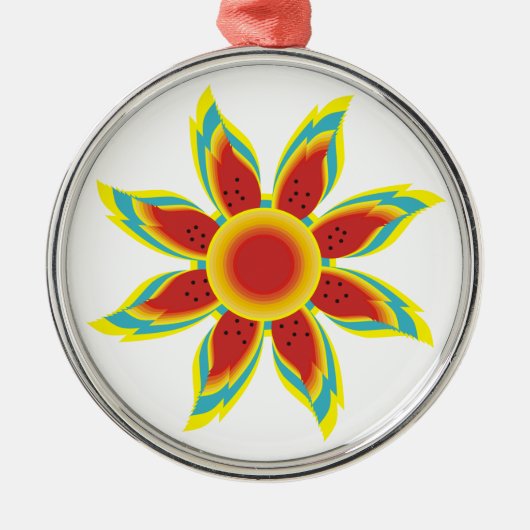 Gezüchtete Sonnenblumen Ornament Aus Metall (Vorne)