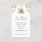 Gezüchteter Waldbär Blumenbär Kindertagesstätte Visitenkarte (Rückseite)