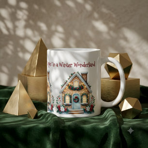 Gezuckertes Lebkuchenhäuschen - Illustration zur F Kaffeetasse