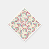 Gezückte, glückliche Regenbohnen Konfetti Serviett Serviette (Ecke)