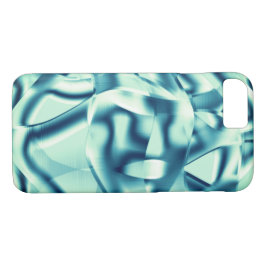 Gezwirnte, grünlich blaue Formen, schimmernde Zyan Case-Mate iPhone Hülle