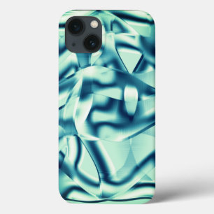 Gezwirnte, grünlich blaue Formen, schimmernde Zyan Case-Mate iPhone Hülle