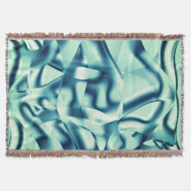 Gezwirnte, grünlich blaue Formen, schimmernde Zyan