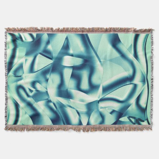 Gezwirnte, grünlich blaue Formen, schimmernde Zyan Decke (Vorderseite)