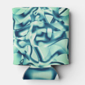 Gezwirnte, grünlich blaue Formen, schimmernde Zyan Dosenkühler (Rückseite)