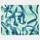 Gezwirnte, grünlich blaue Formen, schimmernde Zyan Fleecedecke (Vorderseite (Horizontal))