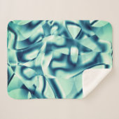 Gezwirnte, grünlich blaue Formen, schimmernde Zyan Sherpadecke (Vorderseite (Horizontal))