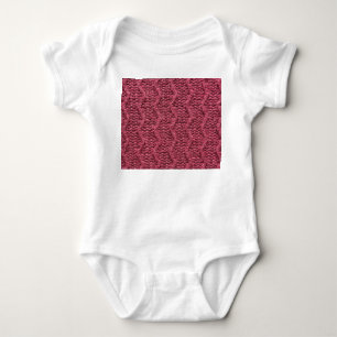 Gezwirnte Pullover-Textur, Kirsche lila. Baby Strampler