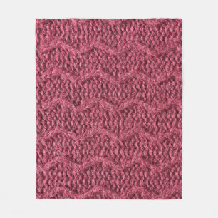Gezwirnte Pullover-Textur, Kirsche lila. Fleecedecke