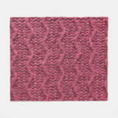 Gezwirnte Pullover-Textur, Kirsche lila. Fleecedecke (Vorderseite (Horizontal))