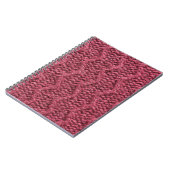 Gezwirnte Pullover-Textur, Kirsche lila. Notizblock (Linke Seite)