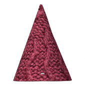 Gezwirnte Pullover-Textur, Kirsche lila. Partyhütchen (Rechts)