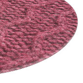 Gezwirnte Pullover-Textur, Kirsche lila. Schneidebrett (Ecke)