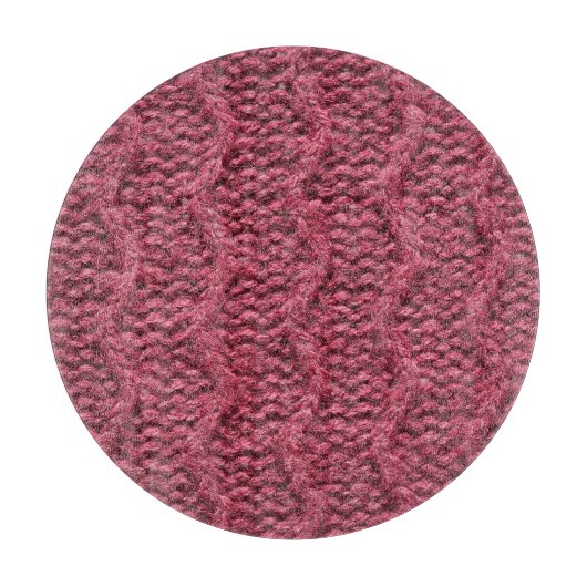 Gezwirnte Pullover-Textur, Kirsche lila. Schneidebrett (Vorderseite)