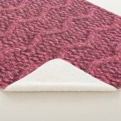 Gezwirnte Pullover-Textur, Kirsche lila. Sherpadecke (3/4)