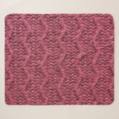 Gezwirnte Pullover-Textur, Kirsche lila. Sherpadecke (Vorderseite (Horizontal))