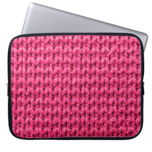 Gezwirnter rosa Hintergrund. Garnstruktur. Vertika Laptopschutzhülle