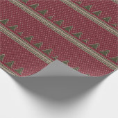 Gezwirntes Muster mit Weihnachtsbäumen Geschenkpapier (Ecke)