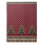 Gezwirntes Muster mit Weihnachtsbäumen Notizblock (Vorderseite)