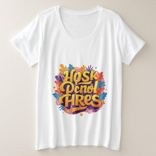 Gezwitscher Große Größe T-Shirt (Design vorne)