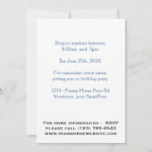 Gezwitscher Pferdeplatz für Party- oder Pferderenn Einladung (Rückseite)