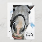 Gezwitscher Pferdeplatz für Party- oder Pferderenn Einladung (Vorne/Hinten)