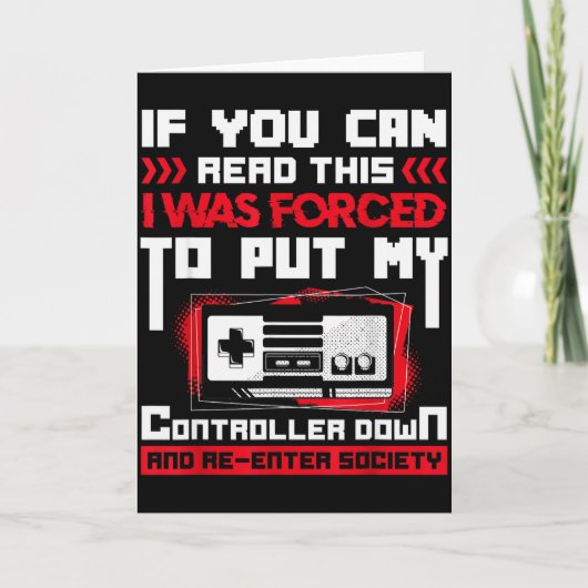 Gezwungen meinen Controller wegzulegen Gaming & Sp Karte (Vorderseite)