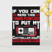 Gezwungen meinen Controller wegzulegen Gaming & Sp Karte (Gelbe Blume)