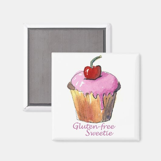 GF Cherry Cupcake Magnet (Vorderseite/Rückseite)