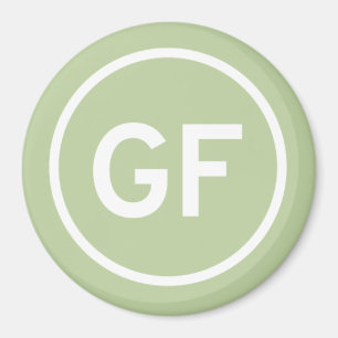 GF für glutenfreies Lebensmittellogo Magnet