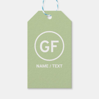 GF für glutenfreies Lebensmittellogo personalisier Geschenkanhänger