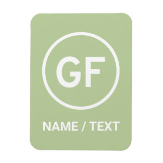 GF für glutenfreies Lebensmittellogo personalisier Magnet