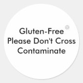 GF-Kreuz kontaminieren Runder Aufkleber (Vorderseite)