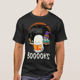Gfhost Buch Boo Lesen Booooks Halloween Bibliothek T-Shirt