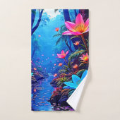 Gflüglerendes Dschungeloasis-Design Badhandtuch Set (Handtuch)