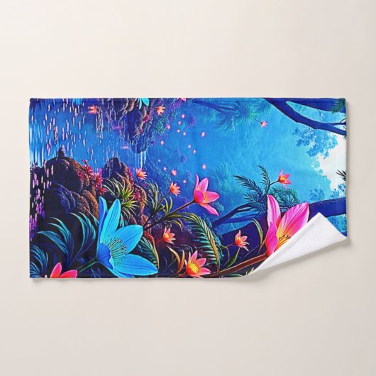 Gflüglerendes Dschungeloasis-Design Badhandtuch Set (Handtuch)