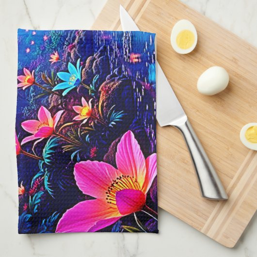 Gflüglerendes Dschungeloasis-Design Geschirrtuch (Viertel Falte)