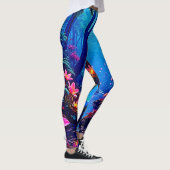 Gflüglerendes Dschungeloasis-Design Leggings (Rechts)