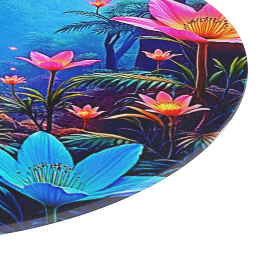 Gflüglerendes Dschungeloasis-Design Schneidebrett (Ecke)