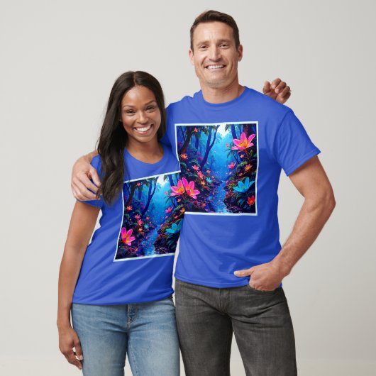 Gflüglerendes Dschungeloasis-Design T-Shirt (Unisex)