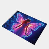 Gflüglernde mystische Schmetterlingskünstlerin Fußmatte (Schrägansicht)