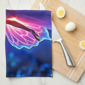 Gflüglernde mystische Schmetterlingskünstlerin Geschirrtuch (Viertel Falte)