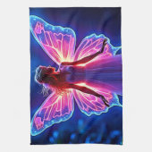 Gflüglernde mystische Schmetterlingskünstlerin Geschirrtuch (Vertikal)